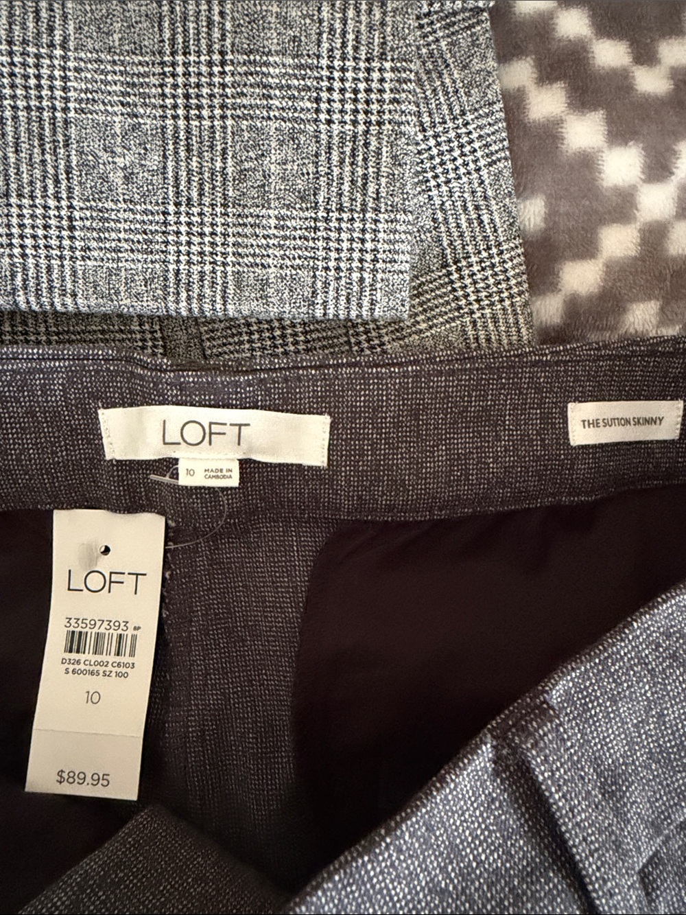 LOFT Sutton Skinny Trouser in Charcoal